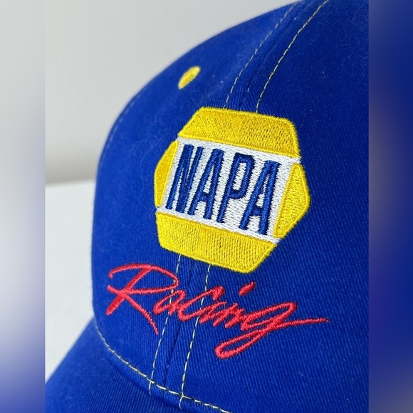 Brand New Old Stock NAPA Racing Blue and Yellow Cap NASCAR Racing Hat - Picture 3 of 7